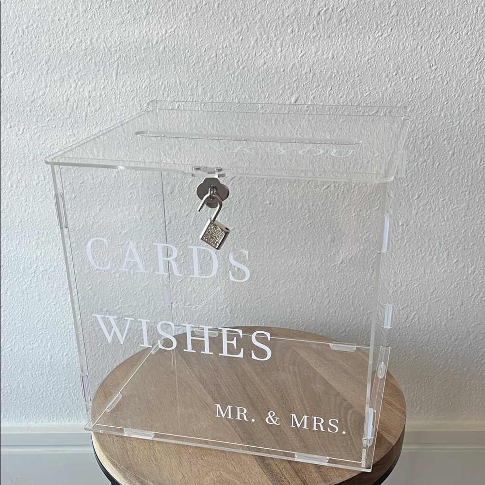 Clear Acrylic Wedding Card Box